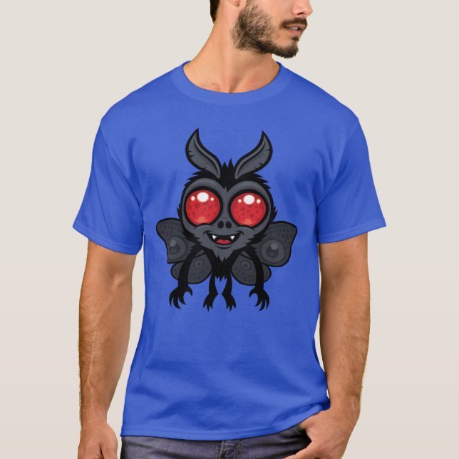 Skrämmande söt kryptid Mothman-monster T Shirt (Framsida)