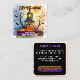 Skrämmande Söt Modern Halloween-samling Fyrkantigt Visitkort