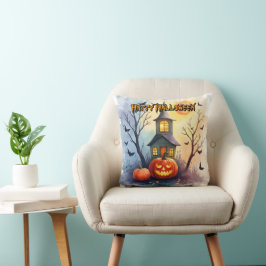 Skrämmande söt modern Halloween-samling Kudde