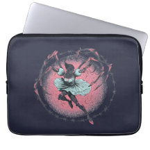 Skrämmande söt skelettballerina laptopsleeve