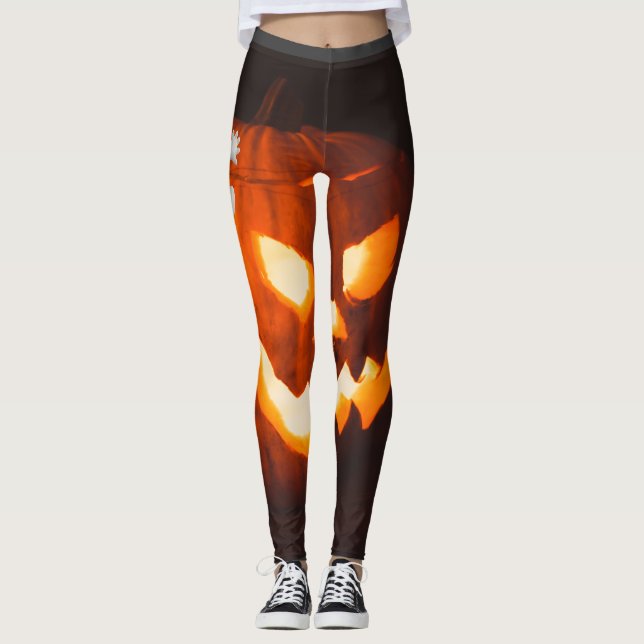 Skrämmande Söt Spöke Halloween Leggings (Framsida)