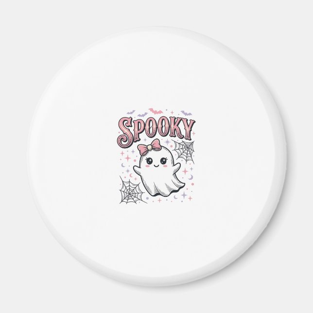 Skrämmande söt spökvintage Halloween-tröja design_ Magnet (Framsidan)