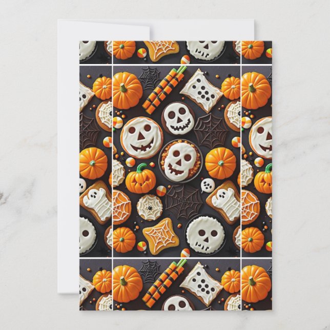 Skrämmande söta gods inbjudningar (Framsida)