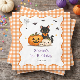 Skrämmande söta Halloween födelsedagsfest servette Pappersservett