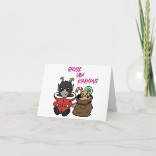 Skrämmande söta hälsningar från Krampus Kort