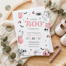Skrämmande söta rosa lilla Boo-barnkalas