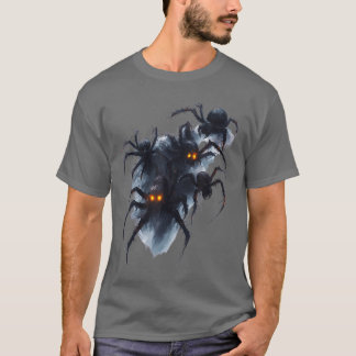 Skrämmande spindel Halloween-skräckkläder flicka T Shirt
