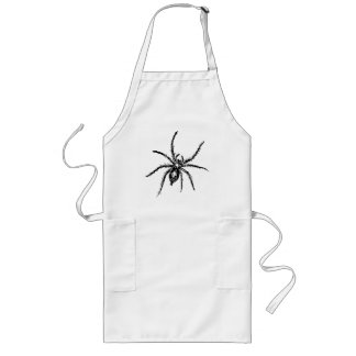 Skrämmande spindel till Halloween Långt Förkläde