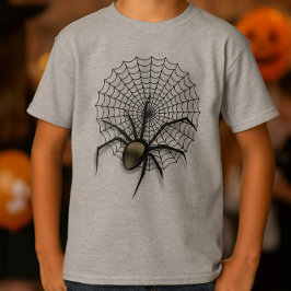 Skrämmande spindelnät Halloween barn kortärmad T Shirt