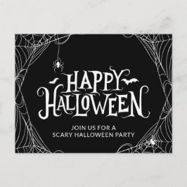 Skrämmande spindelnät Halloween-fest Inbjudan Vykort