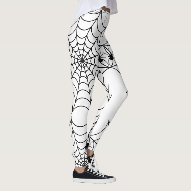 Skrämmande spindelnät Halloween Leggings (Höger)