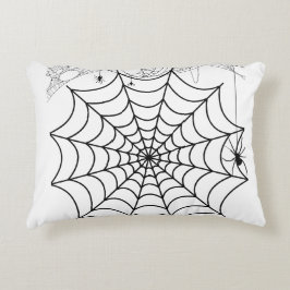 Skrämmande spindelnät Halloween Prydnadskudde