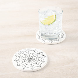 Skrämmande spindelnät Halloween Underlägg