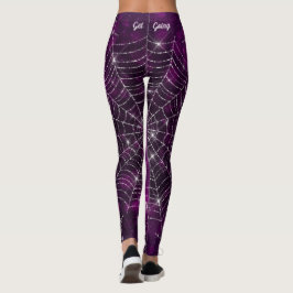 Skrämmande spindelnät leggings