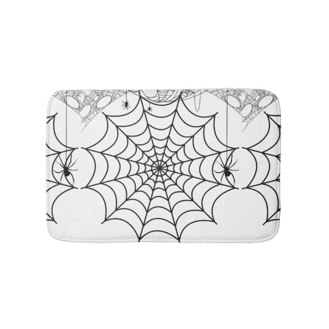 Skrämmande spindelnätshalloween badrumsmatta (Framsidan)