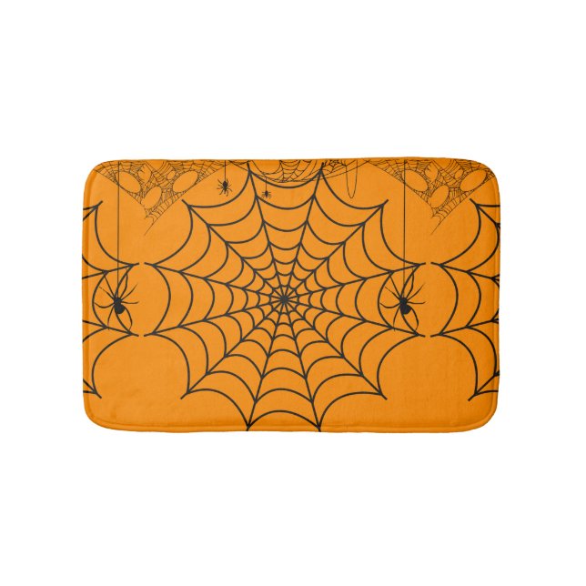 Skrämmande spindelnätshalloween badrumsmatta (Framsidan)