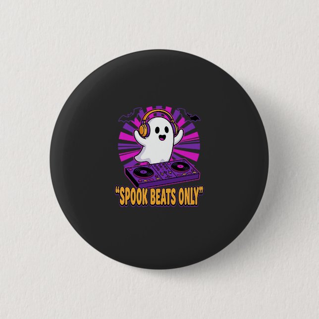 Skrämmande spök-DJ Halloween-beats design_1 Knapp (Framsida)