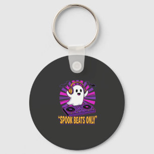 Skrämmande spök-DJ Halloween-beats design_1 Nyckelring