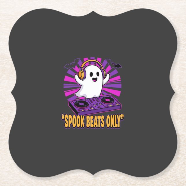 Skrämmande spök-DJ Halloween-beats design_1 Underlägg Papper (Framsida)