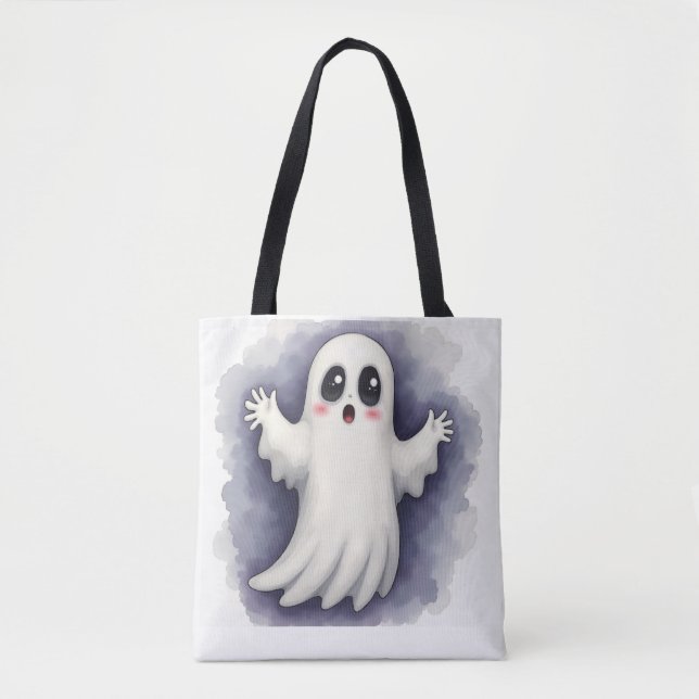Skrämmande spök Halloween-handväskor Tygkasse (Framsida)