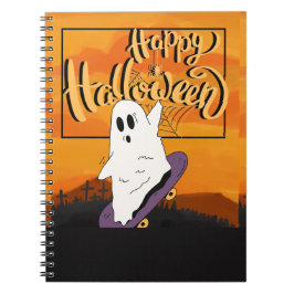 Skrämmande spök Halloween-kostym festinbjudan Anteckningsbok