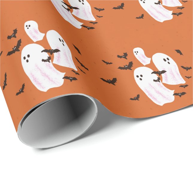 Skrämmande spök Halloween presentpapper (Rullad Hörn)