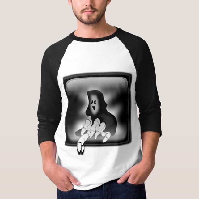 Skrämmande spök Halloween-spökhusdesign T Shirt (Framsida)