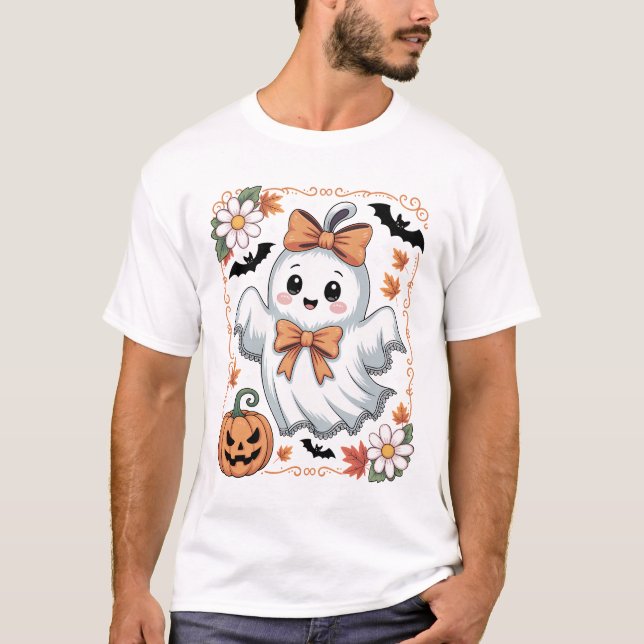 Skrämmande spök Halloween T Shirt (Framsida)