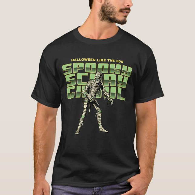 Skrämmande Spök-Halloween T-Shirt från 90-talet (Framsida)