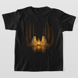 Skrämmande spök lägereld natt skogs konst - Hallow T Shirt
