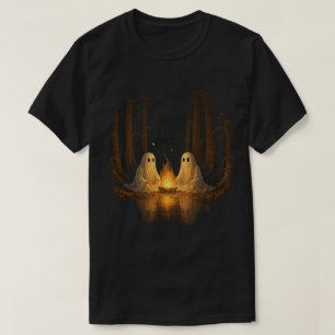 Skrämmande spök lägereld natt skogs konst - Hallow T Shirt