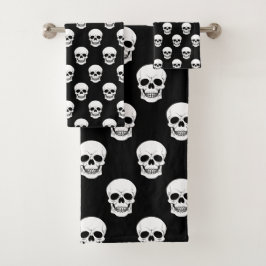 Skrämmande spök-mönster på svart söt Halloween