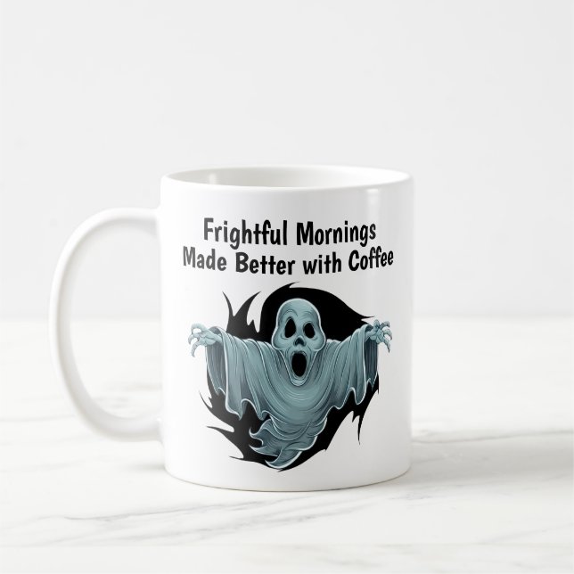 Skrämmande spökande spöke kaffemugg (Vänster)
