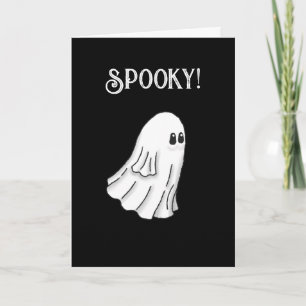 Skrämmande spöke Glad Halloween-kort Inbjudan