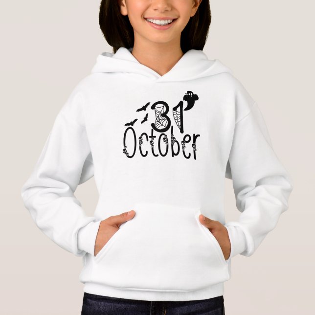 Skrämmande spöke Halloween 31 oktober T Shirt (Framsida)