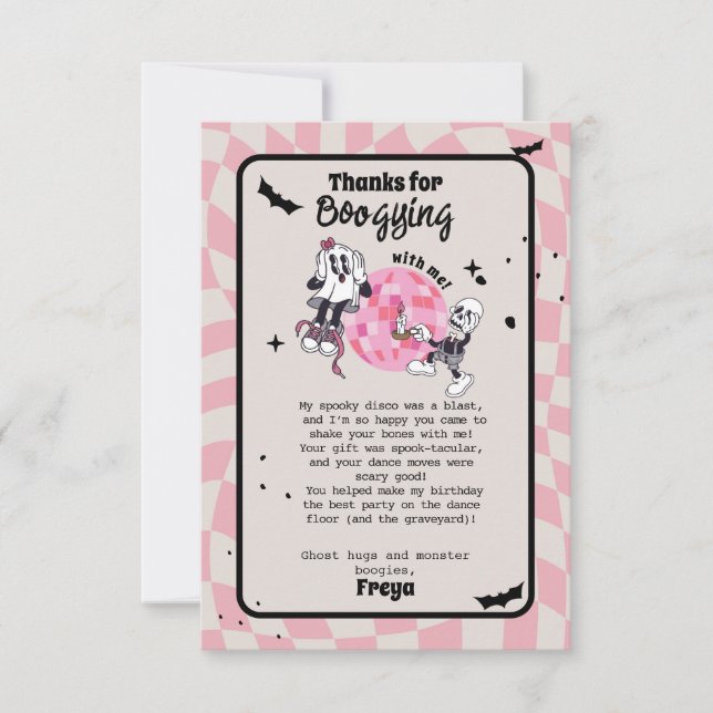 Skrämmande spöke Halloween Tack Kort (Framsida)