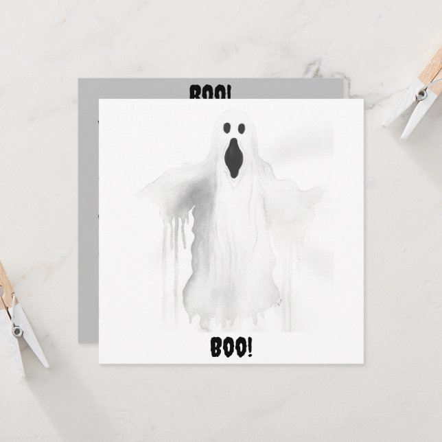 Skrämmande spöke inbjudningar (Fram/Back In Situ)