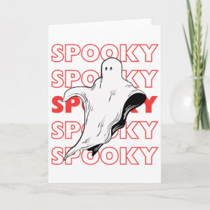 Skrämmande spökhalloween kort