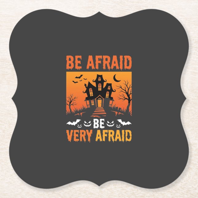 Skrämmande Spökhus Halloween-design Underlägg Papper (Framsida)