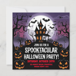 Skrämmande Spökhus Halloween-fest Dekoration Inbjudningar