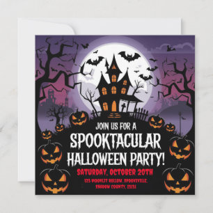 Skrämmande Spökhus Halloween-fest Dekoration Inbjudningar