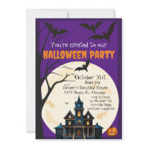 Skrämmande spökhus Halloween-fest