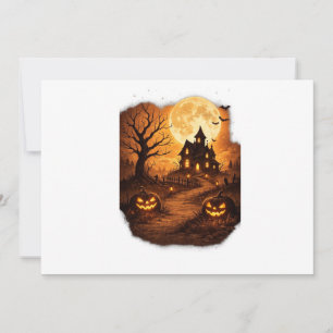 Skrämmande spökhus Halloween Inbjudningar
