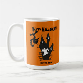 Skrämmande spökhus Halloween-kaffemugg Kaffemugg