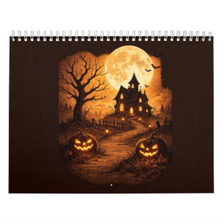 Skrämmande spökhus Halloween Kalender