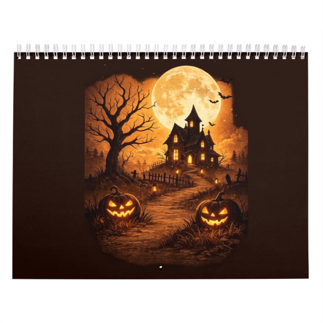 Skrämmande spökhus Halloween  Kalender (Omslag)
