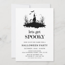 Skrämmande spökhus Halloween kostymfest för vuxna Inbjudningar