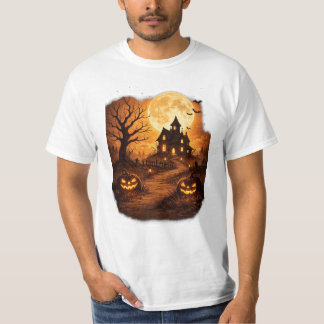 Skrämmande spökhus Halloween T Shirt