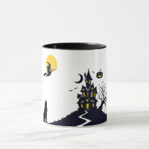 Skrämmande spökhus kaffemugg