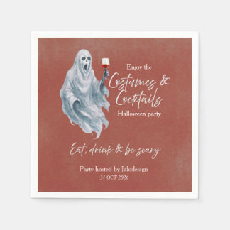 Skrämmande spökkostym Cocktail Halloween-fest Pappersservett
